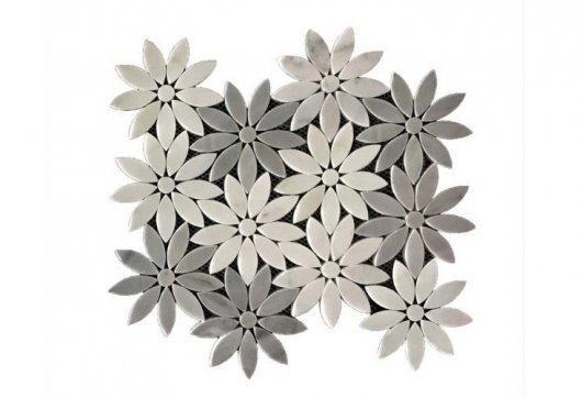 Grey Lily Flower Mosaic