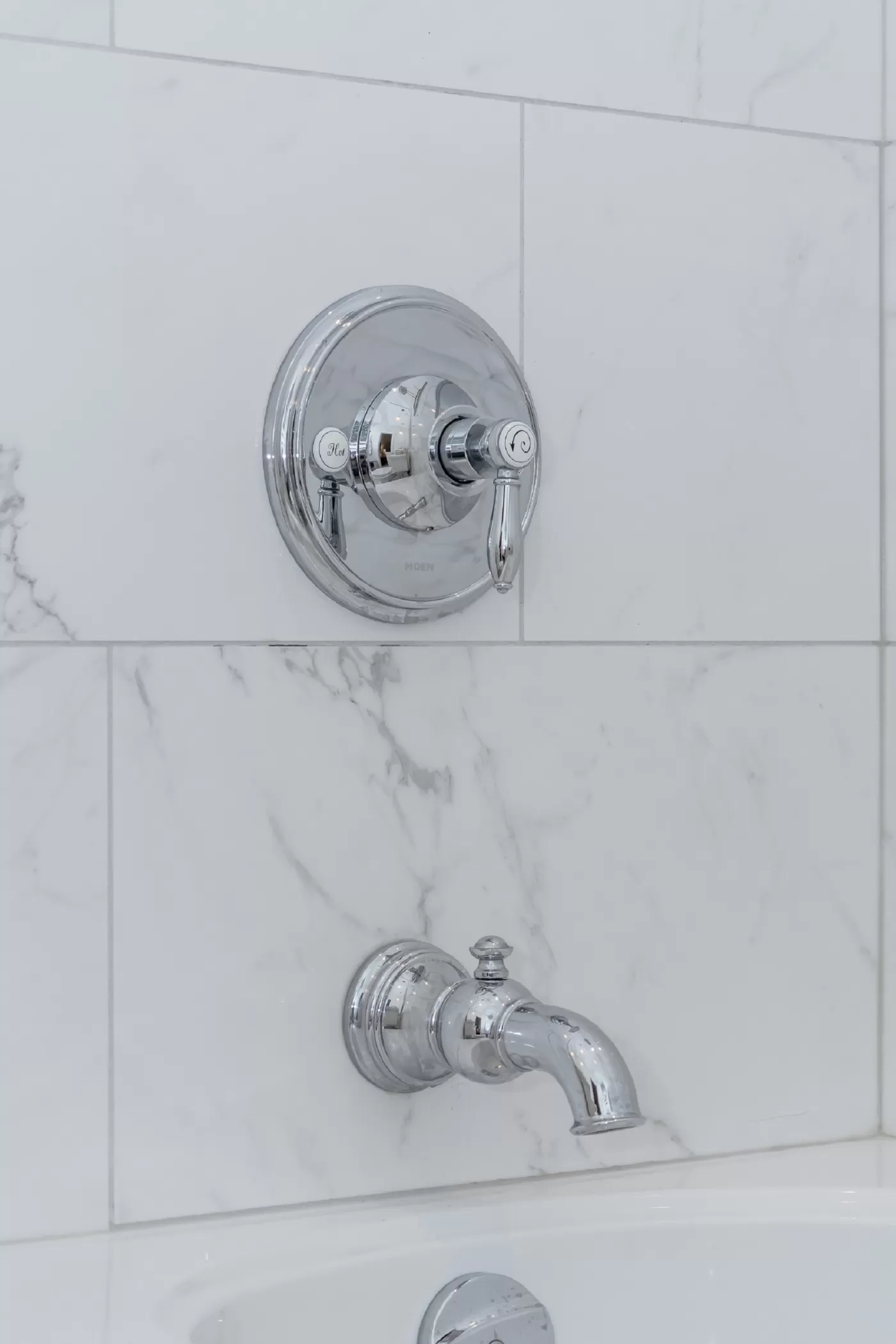 Marbled Tile Shower