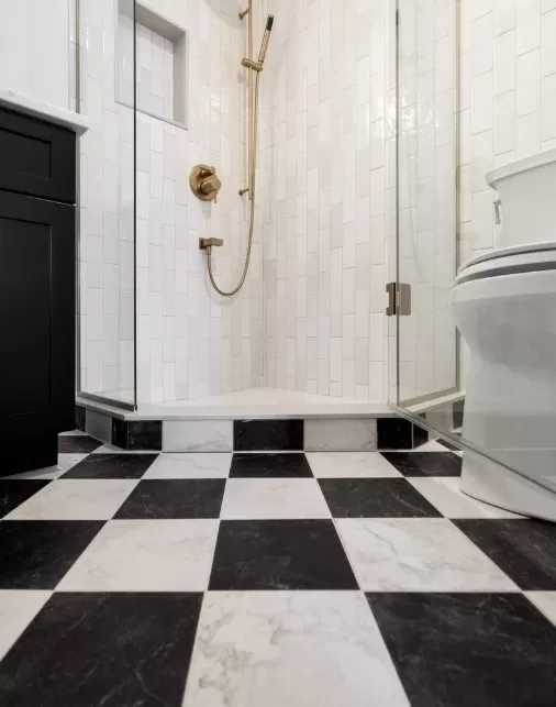 Old-Fashioned Black and White Checkerboard