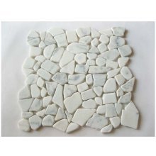27STM002 TUMBLED ICY WHITE PEBBLES 11.4x11.4  -