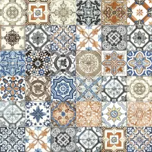 MARRAKESH COLOUR MIX GLOSSY  8x8 PORCELAIN 4000-0086-0