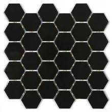 ONTARIO HEXAGON BLACK 2x2 GLOSSY  OD.ON.BLK.02.HEX.GL