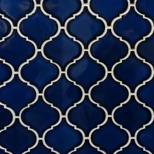1970'S ARABESQUE BLUE GLOSSY 10x11.25 WALL MOSAIC  ARVNSA04KG
