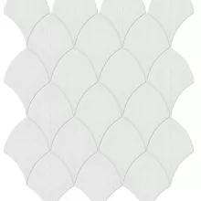 SOHO SCALLOP VINTAGE GREY 12x12 GLOSSY MOSAIC  4501-0513-0