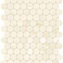 MARBLE AVORIO CREMA 1.25x1.25 PENNY ROUND MOSAIC  5001-0261-0