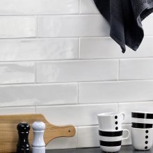 SUBWAY WHITE 3x12 WAVY STRAIGHT GLOSSY  730UAW1