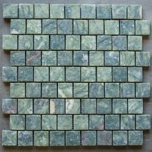 MARBLE BRICKLANE TUMBLED GEMSTONE GREEN 1.25x1.25 MOSAIC (FULL BOXES ONLY) STN-BLT-004