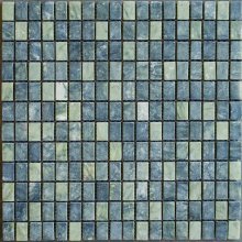 MARBLE PILLAR TUMBLED GEMSTONE GREEN 5/8x1 STACKED MOSAIC (FULL BOXES) STN-PIL-T-004