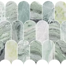 COASTLINE MARBLE MOSAIC OLIVA VERDE 11.4x11.4 HONED 111300