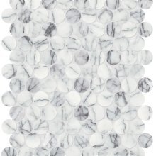 MARBLE LILAC VOLTA 1.25x1.25 PENNY ROUND HONED 5001-0332-0