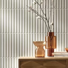 FLUTE WHITE FL01 8.5x12 WALL DECORISHED MTC FLU WHI 211