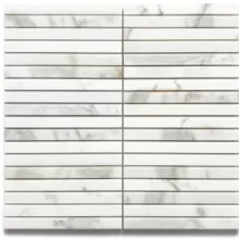 NATURAL STONE CALACATTA GOLD PENCIL 0.75x6.5 HONED MOSAIC .
