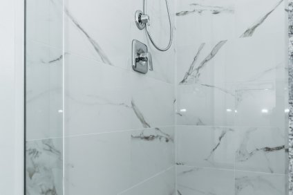 Marbled Tile Shower