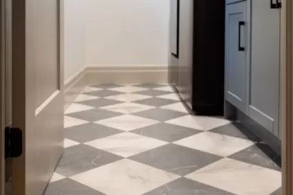 White & Grey Checkerboard