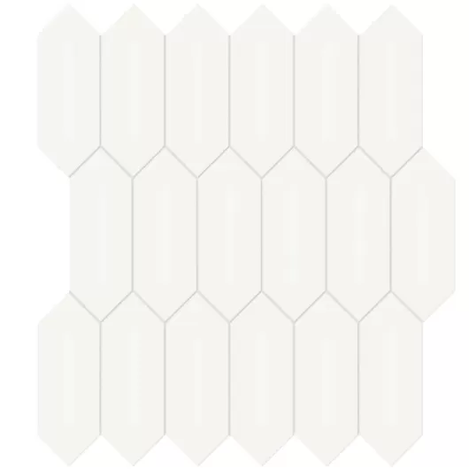 SOHO PICKET CANVAS WHITE 2x5 GLOSSY MOSAIC  4501-0480-0