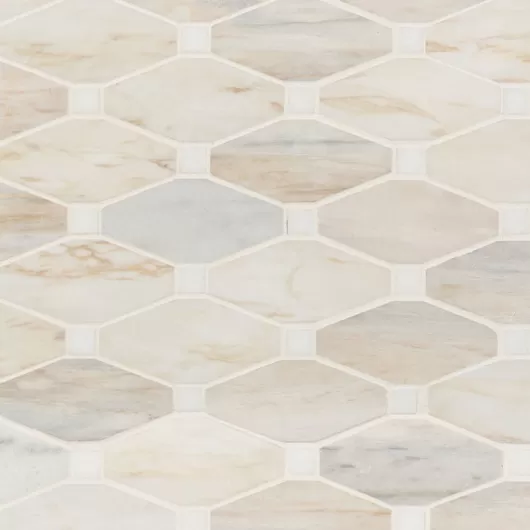MARBLE ANGORA ELONGATED OCTAGON 12x12 POL.  SMOT-ANGORA-OCTELP