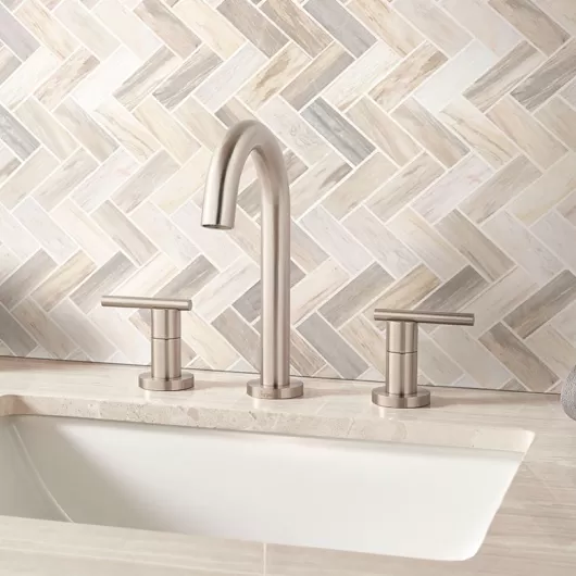 MARBLE ANGORA HERRINGBONE 12x12 POL.  SMOT-ANGORA-HBP