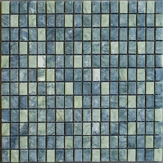 MARBLE PILLAR TUMBLED GEMSTONE GREEN 5/8x1 STACKED MOSAIC (FULL BOXES) STN-PIL-T-004