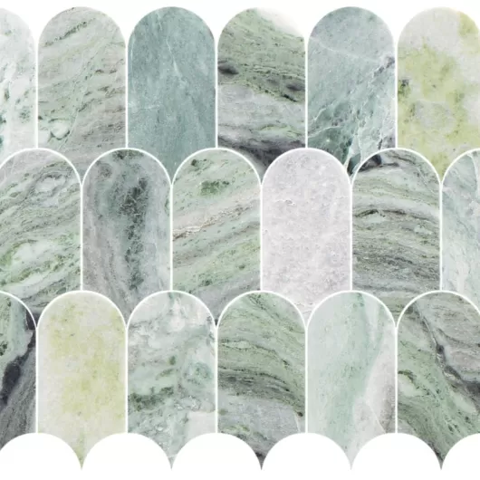 COASTLINE MARBLE MOSAIC OLIVA VERDE 11.4x11.4 HONED 111300