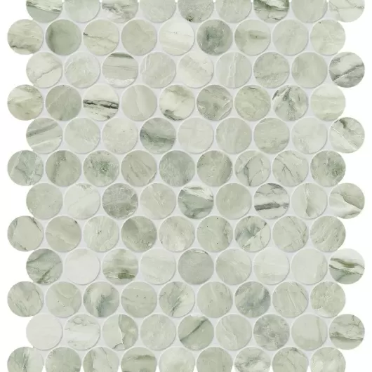 MARBLE MOSCATO ARGENTO 1.25x1.25 PENNY ROUNDS HONED 5001-0370-0