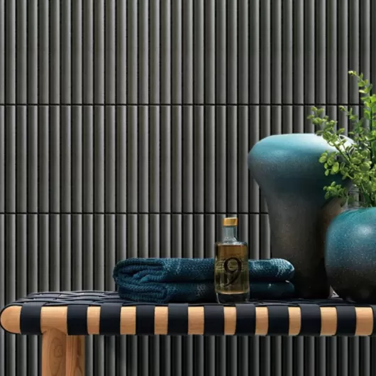 FLUTE DARK GREY FL06 8.5x12 WALL DECORISHED MTC FLU DGR 211