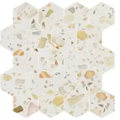ALLEGRO TERRAZZO BISCOTTI 3x3 HEXAGON MOSAIC 330101