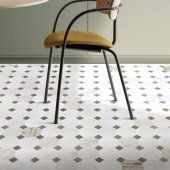 VALENTINO BIANCO OCTAGON W/ LATTE DOT 6"x. MOSAIC 455300