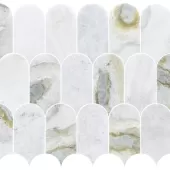 COASTLINE MARBLE MOSAIC VERSILLIA RIVER BLU 12x12 HONED  111400