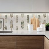 BIANCO DOLOMITE MODERNO .x. POLISHED MARBLE MOSAIC SMOT-BIANDOL-MODP
